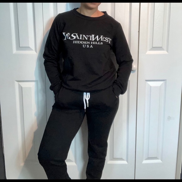 π Black βYe Saint Westβ sweatsuit - Picture 4 of 5